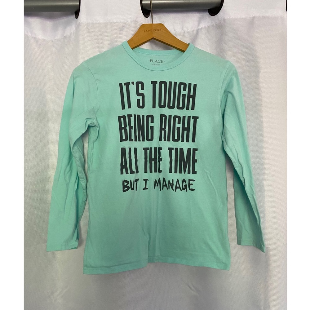 Teal Youth long-sleeved tee
